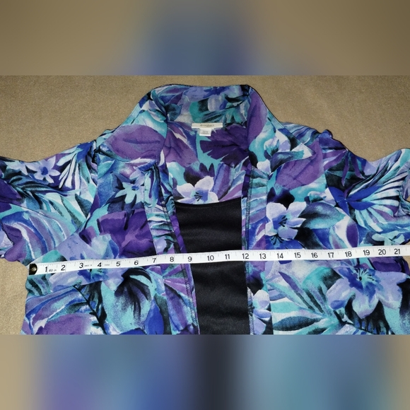 Dress Barn retro jacket-style top with shoulder pads! - Picture 8 of 10